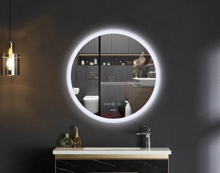 Дзеркало Mixxus PLAIN MC10-60 з Led Touch, Anti-fog, димером, регулятором яскравості, годинником (MI6013) MI6013 фото