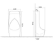 Напольный писсуар Mixxus Premium BEVEL-0902 440x320x970mm с краном для писсуара (MP6666) MP6666 фото 8