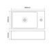 Раковина накладна Mixxus Premium QUADRO-0207 480х260х125mm з отвором під змішувач (MP6503) MP6503 фото 2