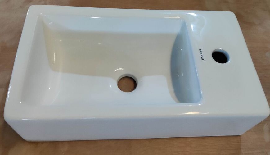 Раковина накладна Mixxus Premium QUADRO-0207 480х260х125mm з отвором під змішувач (MP6503) MP6503 фото
