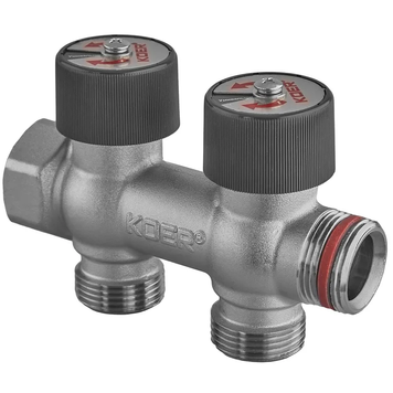 Колектор вентильний без фітингу Koer KR.1128-2 - 3/4"x3/4"x3/4"x2 Ways (KR5871) KR5871 фото