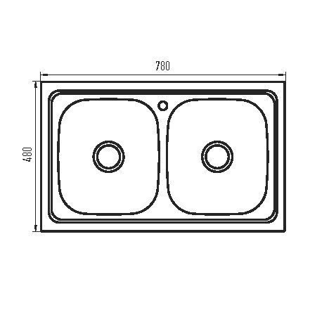 Мойка кухонная Zerix Z7848D-08-180MD Double (micro decor) (ZS0579) ZS0579 фото