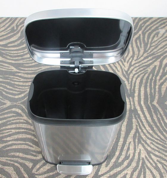 Мусорное ведро с плавным закрытием прямоугольное Mixxus Bevel-TC0105 SS Color 5л цвет нержавейка (MI7086) MI7086 фото
