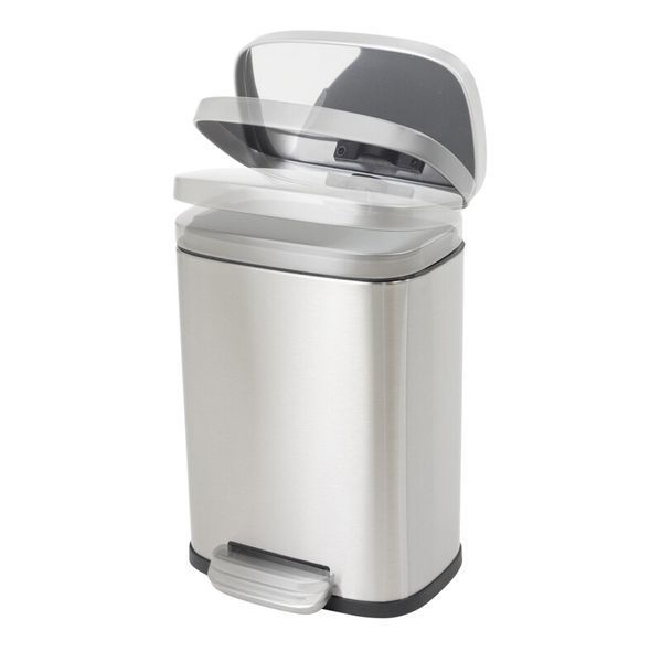 Мусорное ведро с плавным закрытием прямоугольное Mixxus Bevel-TC0105 SS Color 5л цвет нержавейка (MI7086) MI7086 фото