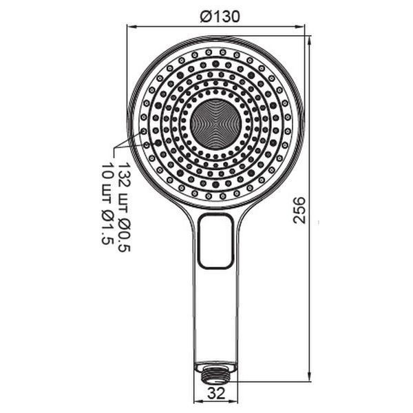 Лейка для душа Koer KP-0403-07 (3 функции) (KR4997) KR4997 фото