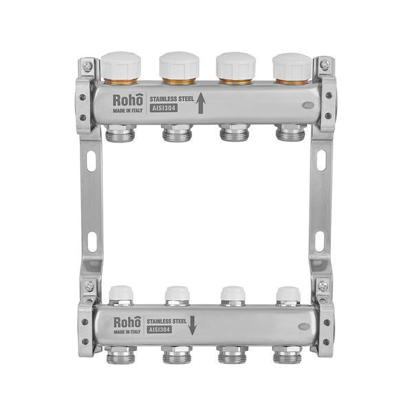 Колектор з термостатичними та запірними клапанами Roho R805-04M - 1"x 4 вих. (RO1044) RO1044 фото