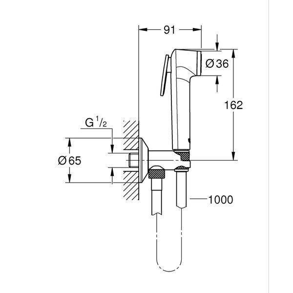 Готовый комплект для гигиенического душа из Tempesta-F Grohe Essence (UA111197000) UA111197000 фото