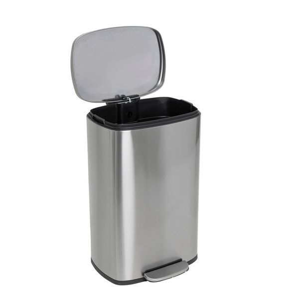 Мусорное ведро с плавным закрытием прямоугольное Mixxus Bevel-TC0105 SS Color 5л цвет нержавейка (MI7086) MI7086 фото