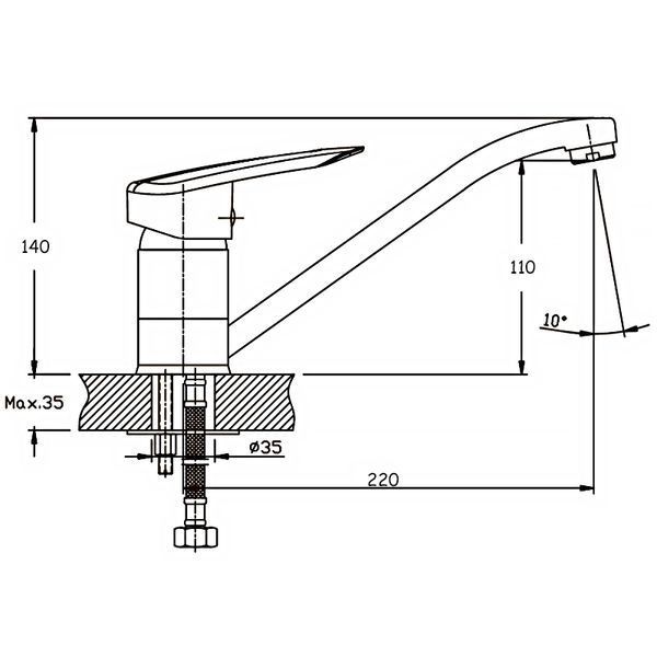 Смеситель для кухни Haiba Disk 004 (HB0052) HB0052 фото