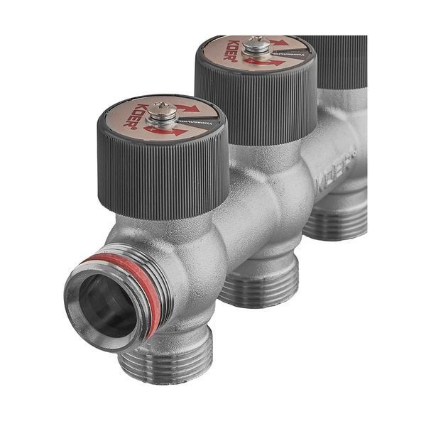 Коллектор вентильный без фитинга Koer KR.1128-2 - 3/4"x3/4"x3/4"x2 Ways (KR5871) KR5871 фото