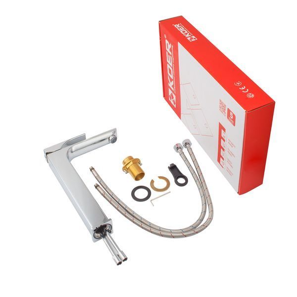 Смеситель для умывальника Koer KB-11010-01 высокий (Цвет хром) (KR3482) KR3482 фото