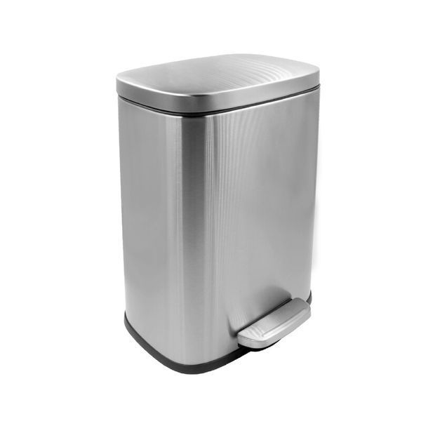 Мусорное ведро с плавным закрытием прямоугольное Mixxus Bevel-TC0105 SS Color 5л цвет нержавейка (MI7086) MI7086 фото