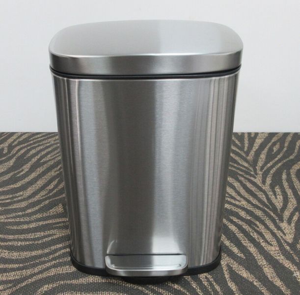 Мусорное ведро с плавным закрытием прямоугольное Mixxus Bevel-TC0105 SS Color 5л цвет нержавейка (MI7086) MI7086 фото