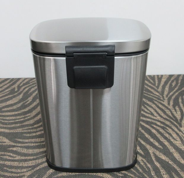 Мусорное ведро с плавным закрытием прямоугольное Mixxus Bevel-TC0105 SS Color 5л цвет нержавейка (MI7086) MI7086 фото