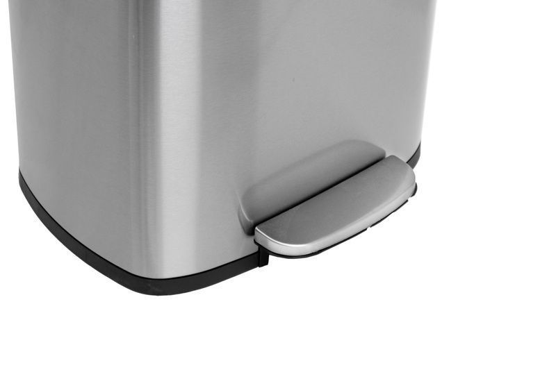 Мусорное ведро с плавным закрытием прямоугольное Mixxus Bevel-TC0105 SS Color 5л цвет нержавейка (MI7086) MI7086 фото