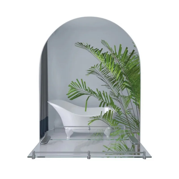 Зеркало настенное Zerix LAGUNA MRZ03-45x60x11 прямоугольное с дугообразным верхом и полкой (ZX5621) ZX5621 фото