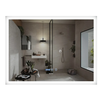 Зеркало Mixxus FLAT MR04-100x60 с Led Touch, Anti-fog, димером, регулятором яркости, часами (MI6008) MI6008 фото