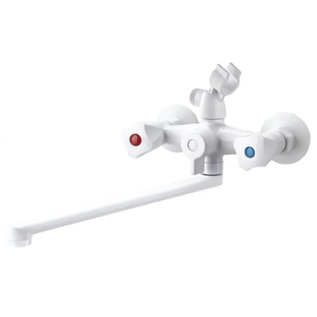 Смеситель для ванны PLAMIX OMEGA-140 EURO SET WHITE (со шлангом, лейкой и кронштейном) (MX9579) MX9579 фото