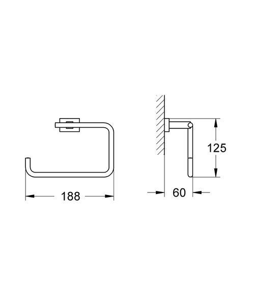 Кільце для рушника Grohe Essentials Cube New (40510001) 40510001 фото