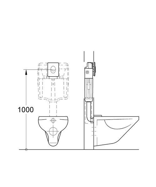 Панель смыва Grohe Skate Air для унитаза вертикальная (38505KF0) 38505KF0 фото