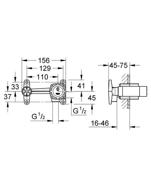 Скрытая часть смесителя для раковины Grohe Non Rapido OHM (23319000) 23319000 фото