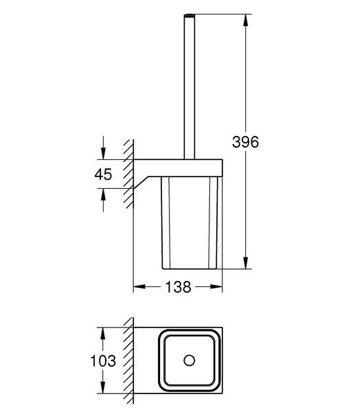 Туалетний йоржик у комплекті Grohe Selection Cube (40857000) 40857000 фото