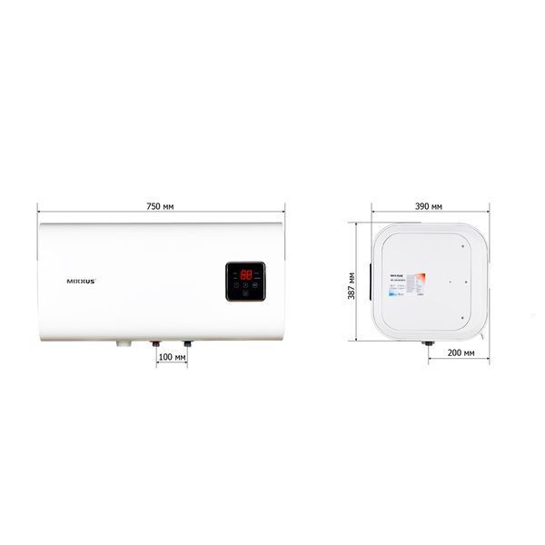 Водонагреватель "Квадрат" Mixxus EWH-14050 CUBE WET(Н) накопительный 50 л, мокрый тен 2,0 kW (WH0614) WH0614 фото