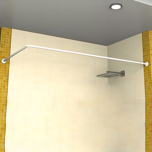 Штанга для шторки П-подібна універсальна Zerix CRS-U-90x90x90 90x90x90cm, 90x180cm, 270cm (нержавіюча сталь) (Блістер) (ZX6103) ZX6103 фото