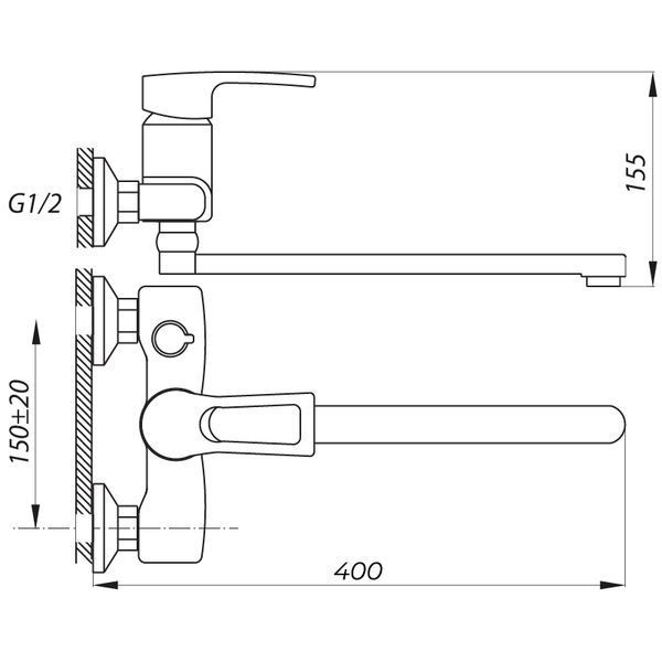 Смеситель для ванны Zerix JLB 181 (ZX2943) ZX2943 фото