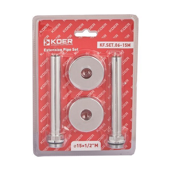 Комплект удлинителей Koer KF.SET.06-15M d15x1/2M хромированный (KR5847) KR5847 фото