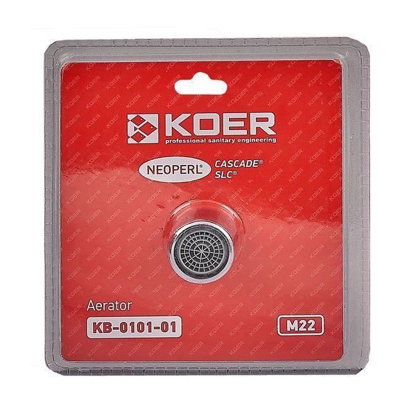 Аэратор М-22 Koer KB-0101-01 NEOPERL CASCADE SLC (Цвет хром) (AC0635) AC0635 фото