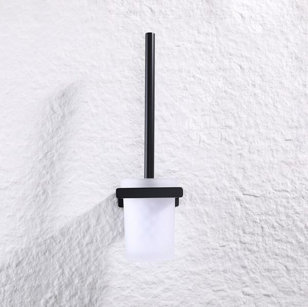 Йоржик для унітазу підвісний Koer AS-0105-05 (скло) колір чорний (KR6170) KR6170 фото