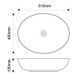 Раковина накладная Mixxus Premium ELLIPSE-0102 515х400х130mm (MP6551) MP6551 фото 2