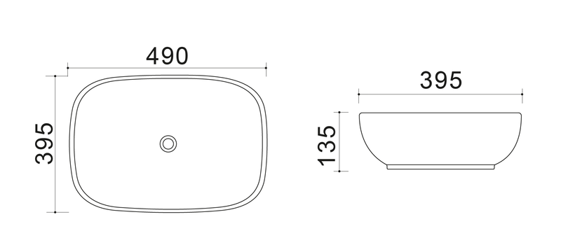 Раковина накладная Mixxus Premium DIVERSE-0115 GRAY 490x395x135mm (MP6650) MP6650 фото