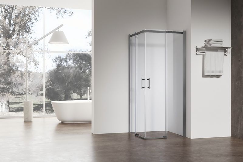 Душевая кабина без поддона Koer SR SC03-90x90x200-TR-07 прозрачное стекло Easy Clean 6мм, графит (KR5359) KR5359 фото