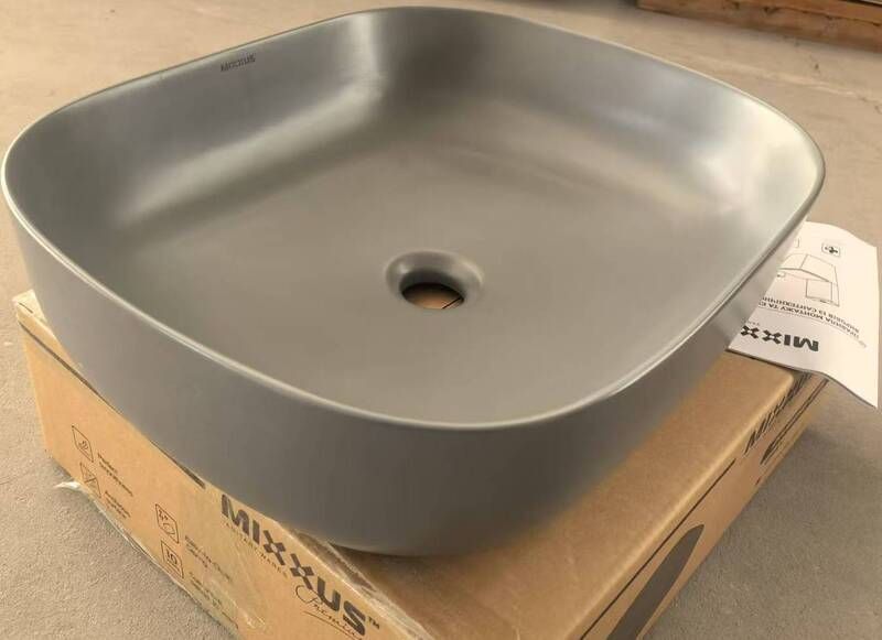 Раковина накладная Mixxus Premium DIVERSE-0115 GRAY 490x395x135mm (MP6650) MP6650 фото