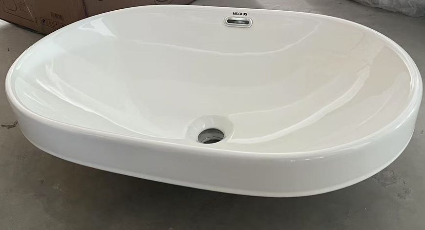 Раковина врезная на столешницу Mixxus Premium ELLIPSE-1601 600х400х190mm с переливом (MP6569) MP6569 фото