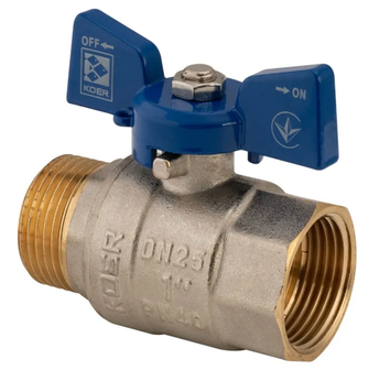 Кран кульовий Koer 1" ГШМ (KR.218.B) синій (KR2721) KR2721 фото