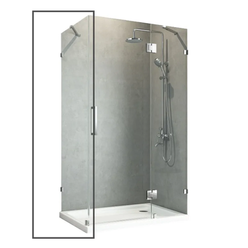 Бічна стінка до кабіни Koer SR SW04-80x200-TR-01 прозоре скло Easy Clean 10мм, хром (KR5389) KR5389 фото