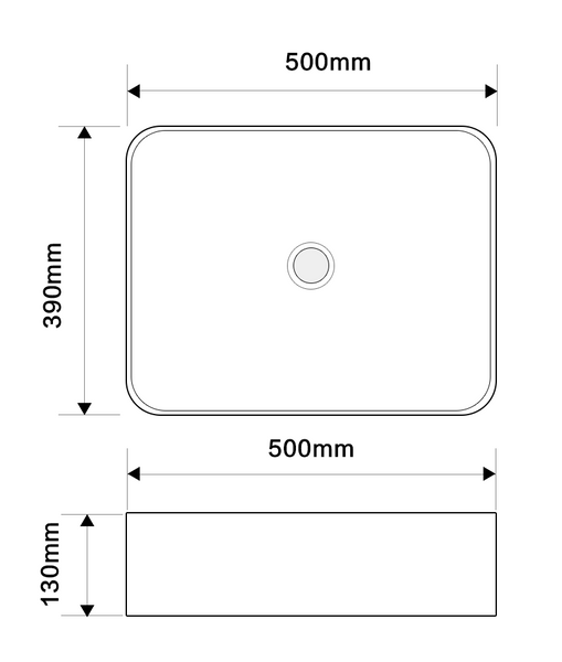 Раковина накладная Mixxus Premium DIVERSE-0110 500х390х130mm (MP6516) MP6516 фото