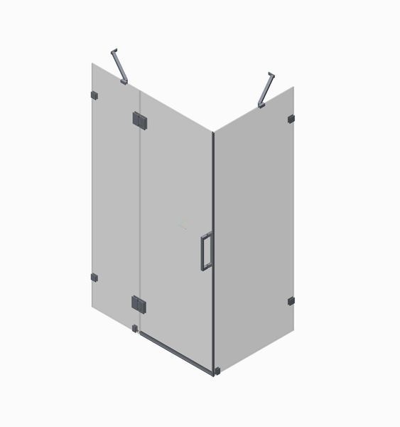 Бічна стінка до кабіни Koer SR SW04-80x200-TR-01 прозоре скло Easy Clean 10мм, хром (KR5389) KR5389 фото