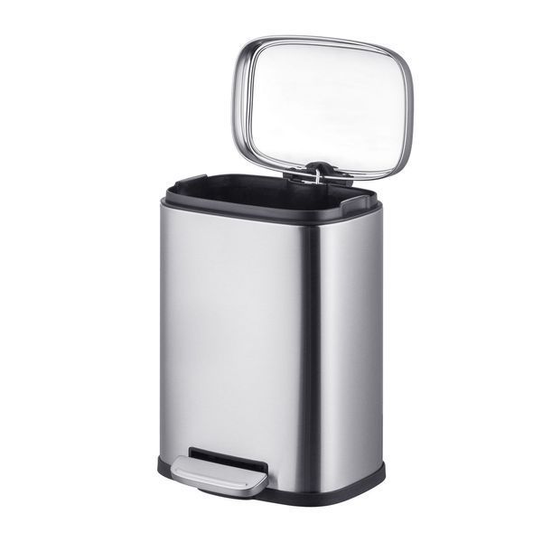 Мусорное ведро с плавным закрытием прямоугольное Mixxus Premium Style-TC0305 SS Color 5л цвет нержавейка (MI7060) MI7060 фото