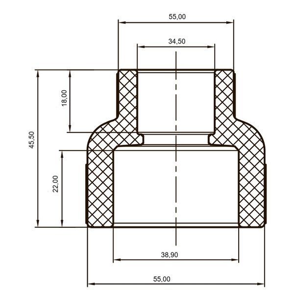 Муфта редукційна ВВ 40x25 PPR Koer K0035.PRO (KP0043) KP0043 фото