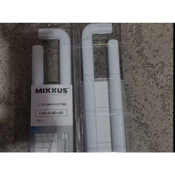 Штанга для шторки угловая Mixxus CRA-A-80x80 80x80cm (алюминий) (БЛИСТЕР) (AC3590) AC3590 фото
