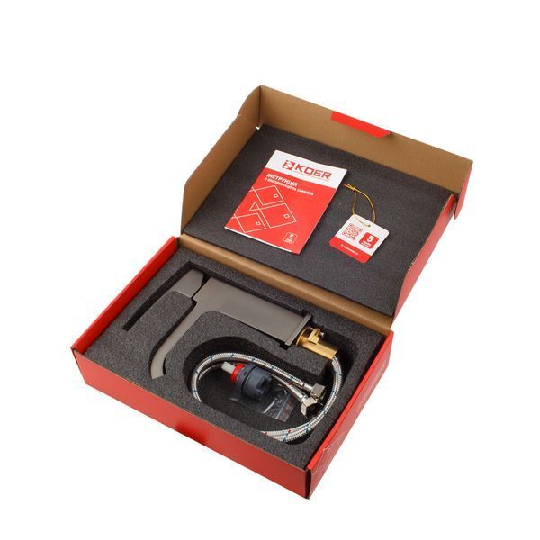 Смеситель для умывальника KOER KB-10037-07 (Цвет графит) (KR5999) KR5999 фото