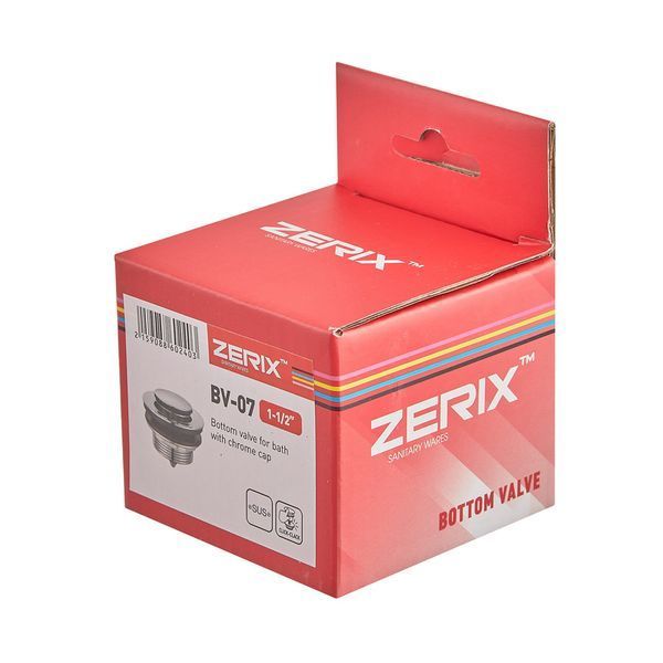 Донний клапан для ванни Zerix BV-07 1 1/2'' автоматичний СLICK-СLACK (Колір хром) (ZX6024) ZX6024 фото