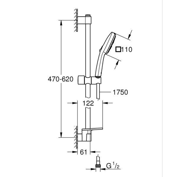 Комплект смесителей для ванны Grohe Cubeo (UA125246M) UA125246M фото