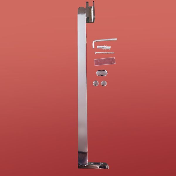 Бічна стінка до кабіни Koer SR SW04-80x200-TR-01 прозоре скло Easy Clean 10мм, хром (KR5389) KR5389 фото