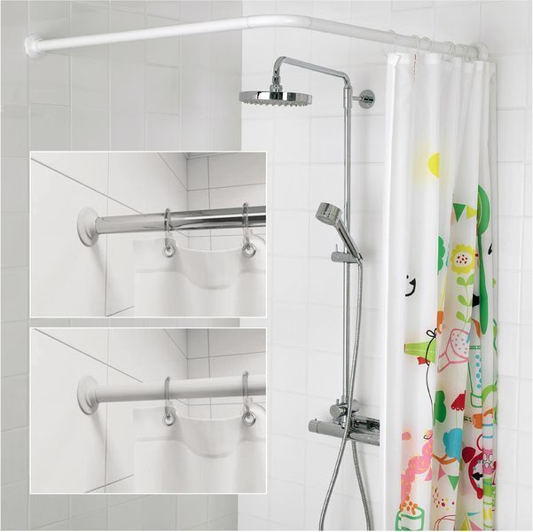 Штанга для шторки угловая Mixxus CRA-A-80x80 80x80cm (алюминий) (БЛИСТЕР) (AC3590) AC3590 фото