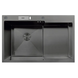 Мийка MIXXUS MH7849L-HK GRAPHITE (MH7849L-HK NANO-BLACK)(3.0/0.9) з нержавіючої сталі "глибоке крило", з підставкою під ножі (MX1936) MX1936 фото 1